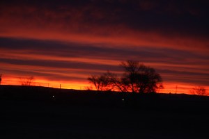 Winter Sunset on the High Plains